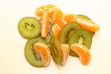 tangerines, fruit, kiwi