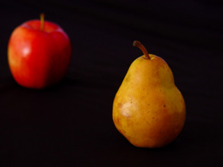 colorful fresh pear with apple