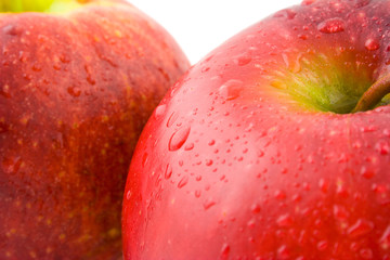 two red apples - macro