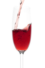 the wine to flow in a glass