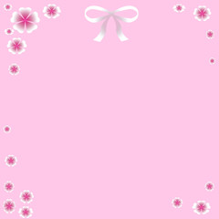 flower and bow note paper