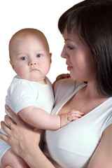 mother and her little son