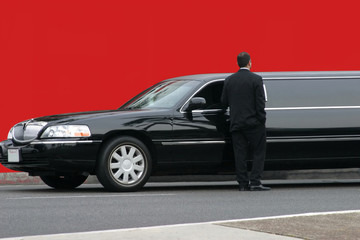black limousine - obrazy, fototapety, plakaty