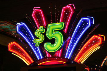 neon light in casino
