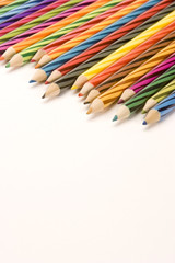 coloured striped pencils