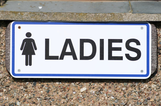 ladies sign, outside a ladies toilets.