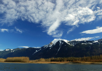 fraser river winter scene