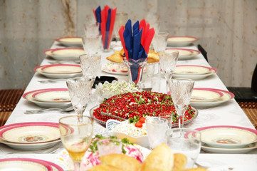 table served in the restaurant ready for customers