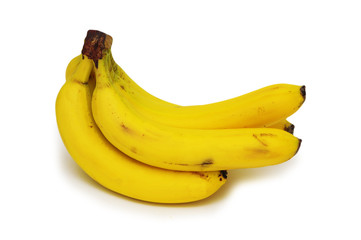 bunch of bananas isolated on the white background
