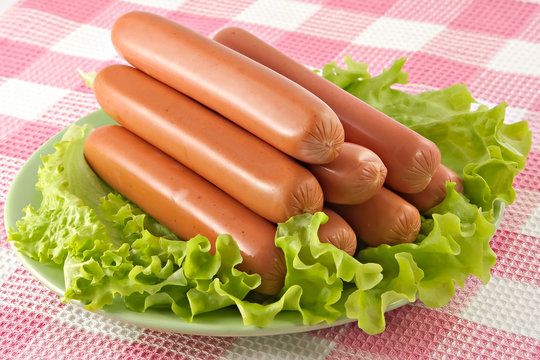 appetizing pork sausages