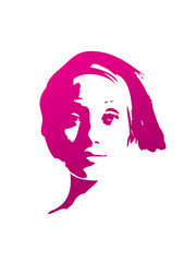 girl face graphic t-shirt background