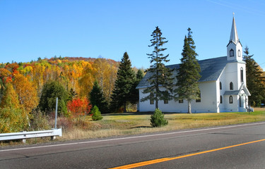 church on road side