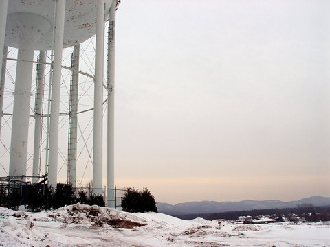 water tower high above south hadley massachusetts