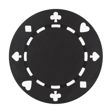 Black Poker Chip