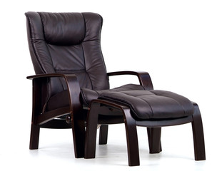 black leather recliner