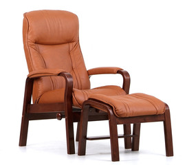 brown leather recliner