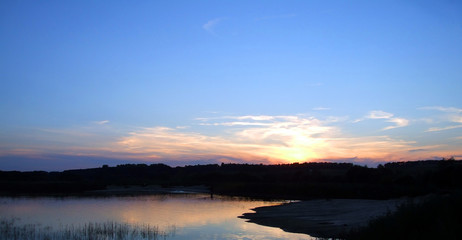 blue sky and black earth