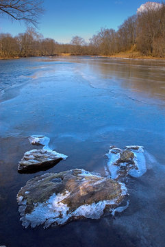 freezing river