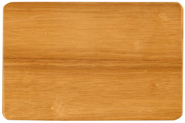 new kitchen rubber wood board, isolated on a white