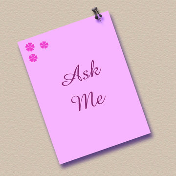 pink ask me note