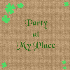 shamrock party sign