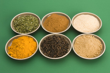 various spice bowls