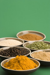 various spice bowls