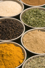 various spice bowls