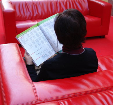 rotes sofa