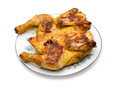 roasted chicken on plate