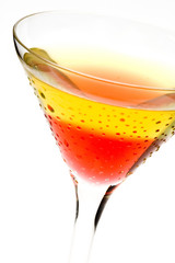 dessert cocktail isolated on white