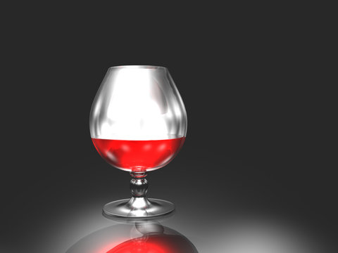 goblet with alcohol