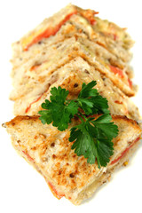 cut toasted sandwiches