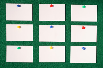 white blank business/advertisement cards.