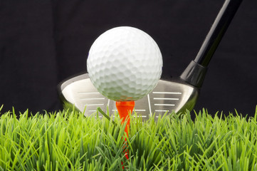 driver and golfball