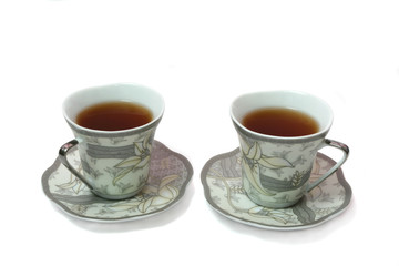 two cup with tea