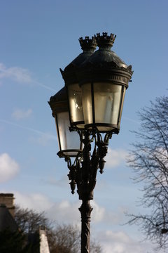 traditional street lamp in paris