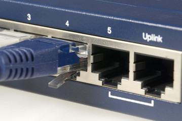 ethernet cable and router