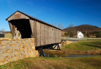 covered bridge & country church