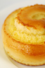sweet bun on white plate