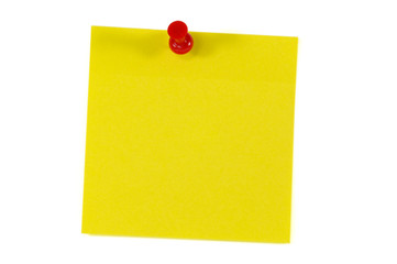 post-it note and push pin