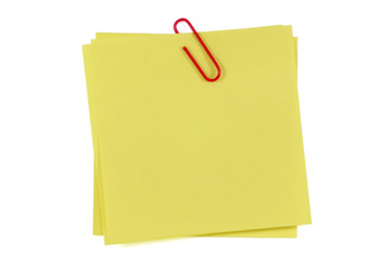 post-it note and clip
