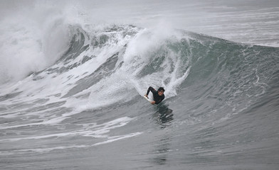 bodyboarder in the wave