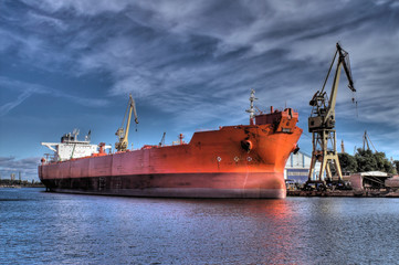 long red ship (high dynamic range)