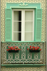 traditional apartment balcony in the azores
