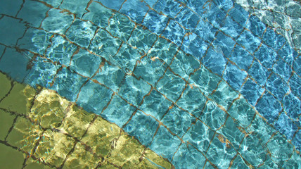crystal clear water of swimming pool