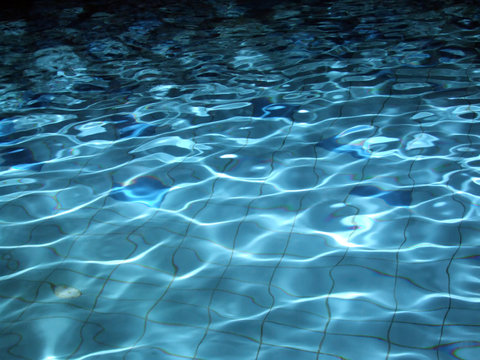 crystal clear water of swimming pool