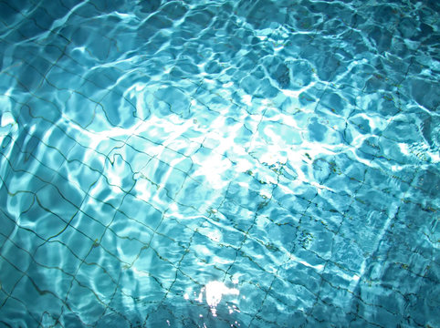 crystal clear water of swimming pool