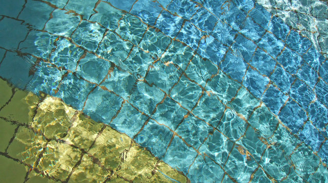 crystal clear water of swimming pool