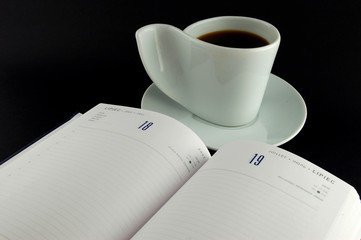 calendar and coffee